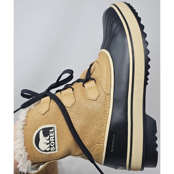 Sorel Women’s Size 8 Tivoli Waterproof Duck Fleece Leather Winter Boots Tan - Picture 4 of 16